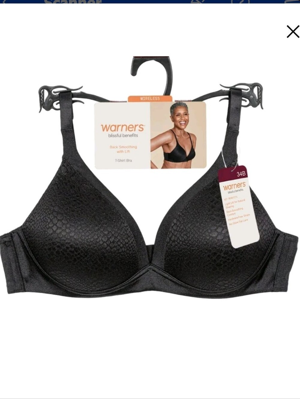 Warners Blissful Benefits Women's Back-Smoothing Comfort Wireless Lift T-Shirt